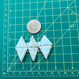 Medium Sky Blue Triangle Sand Hill Turquoise, Set of 6 Dimensions