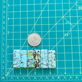 Large Mixed Bar Mixed Turquoise, Set of 6 Dimensions