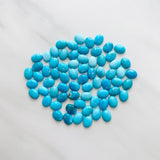 7x9 mm Oval Sleeping Beauty Turquoise Cabochons, Set of 2