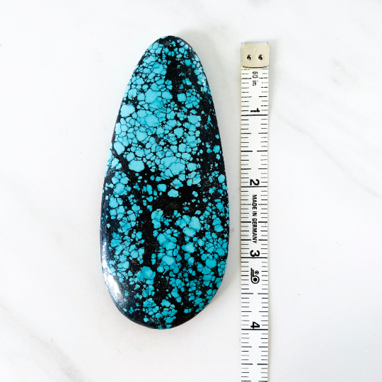 Giant Yungai Turquoise For Statement Jewelry Thin Backed Background