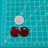 Large Red Oval Rosarita, Set of 2 Dimensions