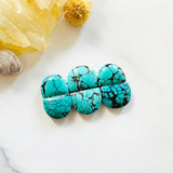 Medium Ocean Blue Half Moon Yungai Turquoise, Set of 6 Background