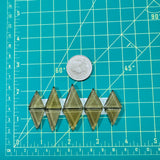 Medium Swamp Green Triangle Rosarita, Set of 10 Dimensions