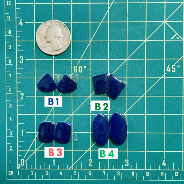 2. Small Freeform Lapis Lazuli, Set of 2 - 121023