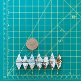 Small Faint Blue Triangle Sand Hill Turquoise, Set of 14 Dimensions