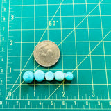 Small Sky Blue Round Sleeping Beauty Turquoise, Set of 5 Dimensions
