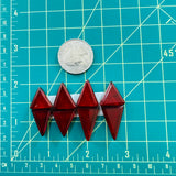 Small Red Triangle Rosarita, Set of 8 Dimensions