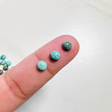 5x5mm Round Green Egyptian, Set of 10