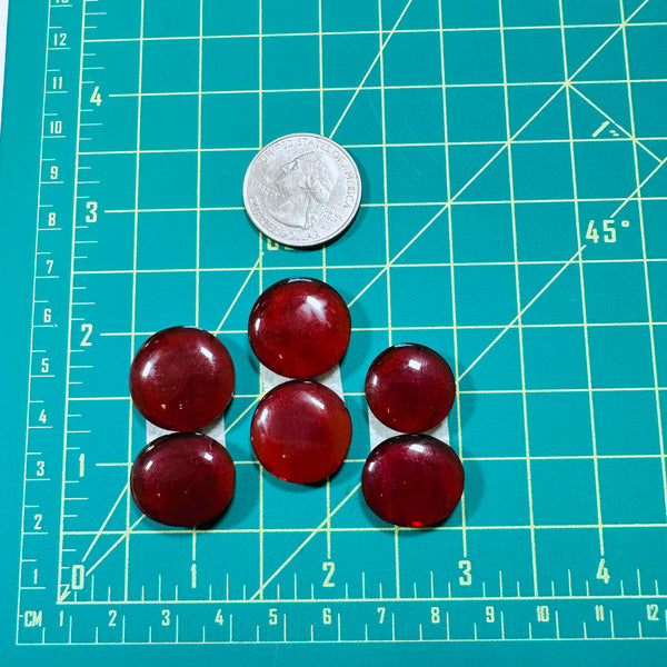 Medium Red Round Rosarita, Set of 6 Dimensions