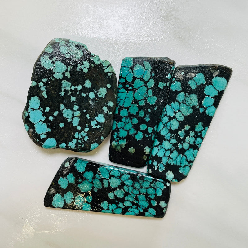Turquoise Rough Slabs Sky Blue Rough Natural Yungai Turquoise Slabs - Turquoise Moose