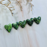 Small Sea Green Heart Yungai Turquoise, Set of 6 Background