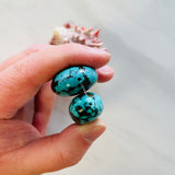 Medium Ocean Blue Oval Yungai Beads, Set of 3 Extra