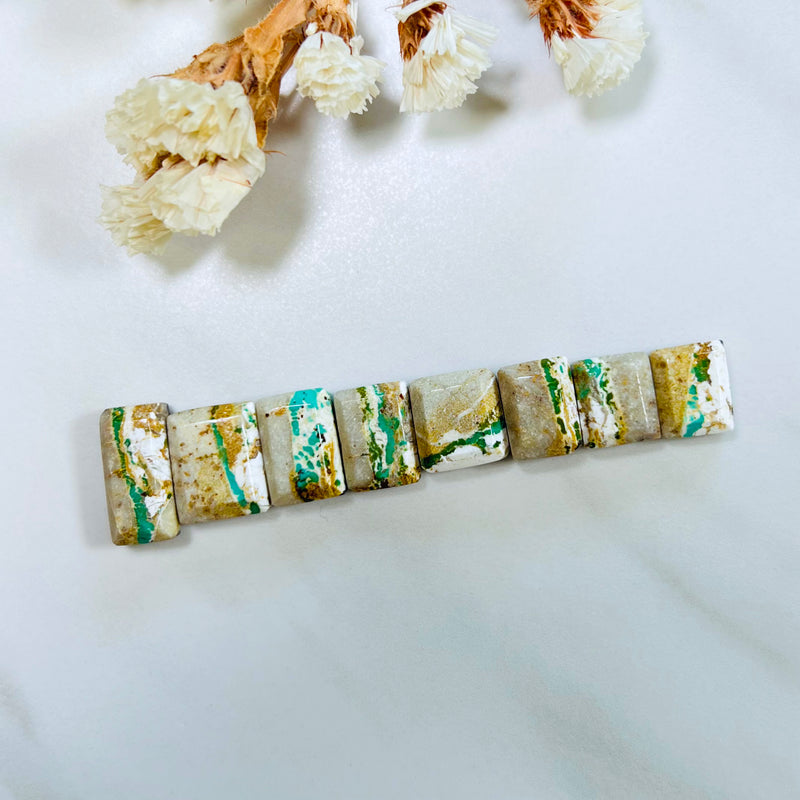 Small Sea Green Bar Royston Turquoise, Set of 8 Background