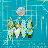 Large Mixed Teardrop Mixed Turquoise, Set of 8 Dimensions
