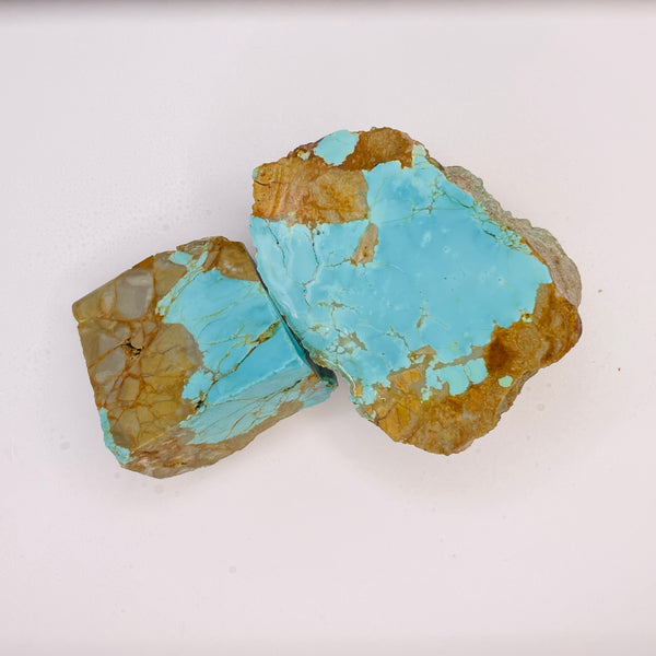Sky Blue Rough Natural Stabilized Number 8 Turquoise Chunks Background