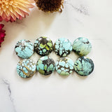 Small Mixed Round Mixed Turquoise, Set of 8 Background