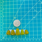 Small Swamp Green Trapezoid Rosarita, Set of 5 Dimensions