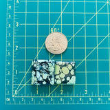 Large Mixed Square Mixed Turquoise, Set of 2 Dimensions