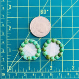 Small Lime Green Round Sonoran Gold, Set of 24 Dimensions