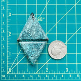 Large Ocean Blue Triangle Yungai Turquoise, Set of 2 Dimensions