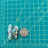 Large Sky Blue Mixed Yungai Turquoise, Set of 2 Dimensions