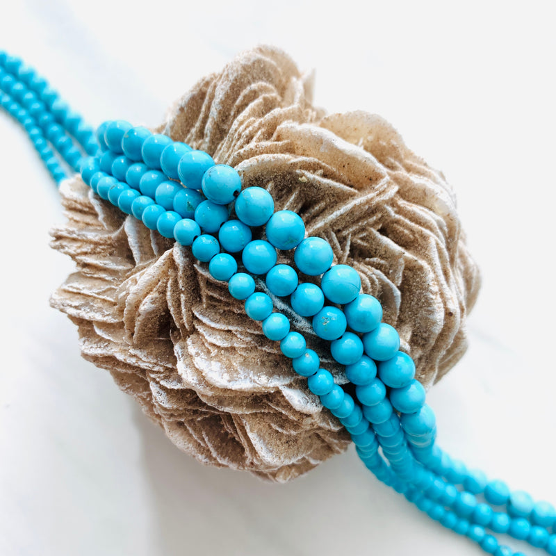 Sonoran Blue Turquoise Round Beads