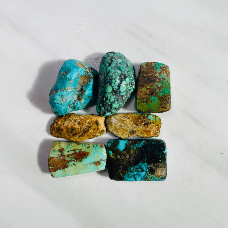 Turquoise Rough Slabs Ocean Blue Rough Natural Mixed Turquoise Slabs - Turquoise Moose