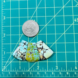 Large Mixed Petal Mixed Turquoise, Set of 3 Dimensions