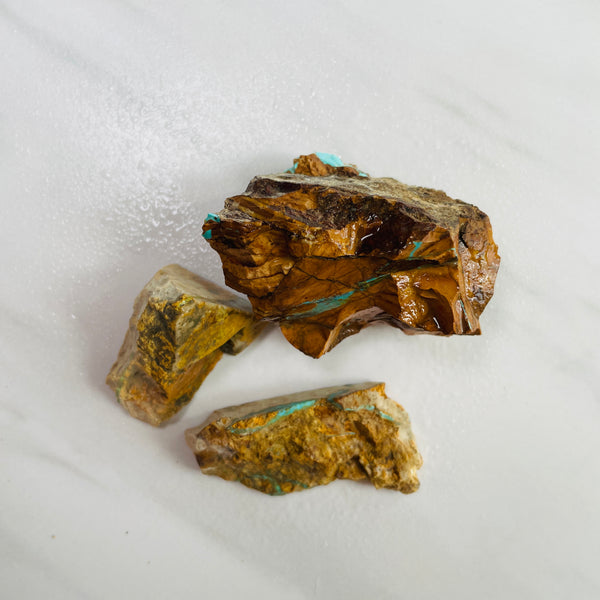 Earth Brown Rough Natural Royston Turquoise Chunks Dimensions