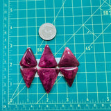 Large Purple Triangle Spiny Oyster, Set of 6 Dimensions