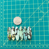 Large Mixed Surfboard Mixed Turquoise, Set of 6 Dimensions