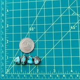 Small Sky Blue Mixed Carico Lake Turquoise, Set of 4 Dimensions