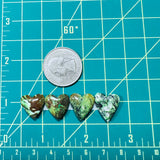 Small Mint Green Heart Yungai Turquoise, Set of 4 Dimensions