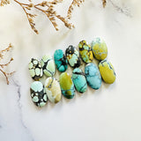Small Mixed Oval Mixed Turquoise, Set of 12 Background